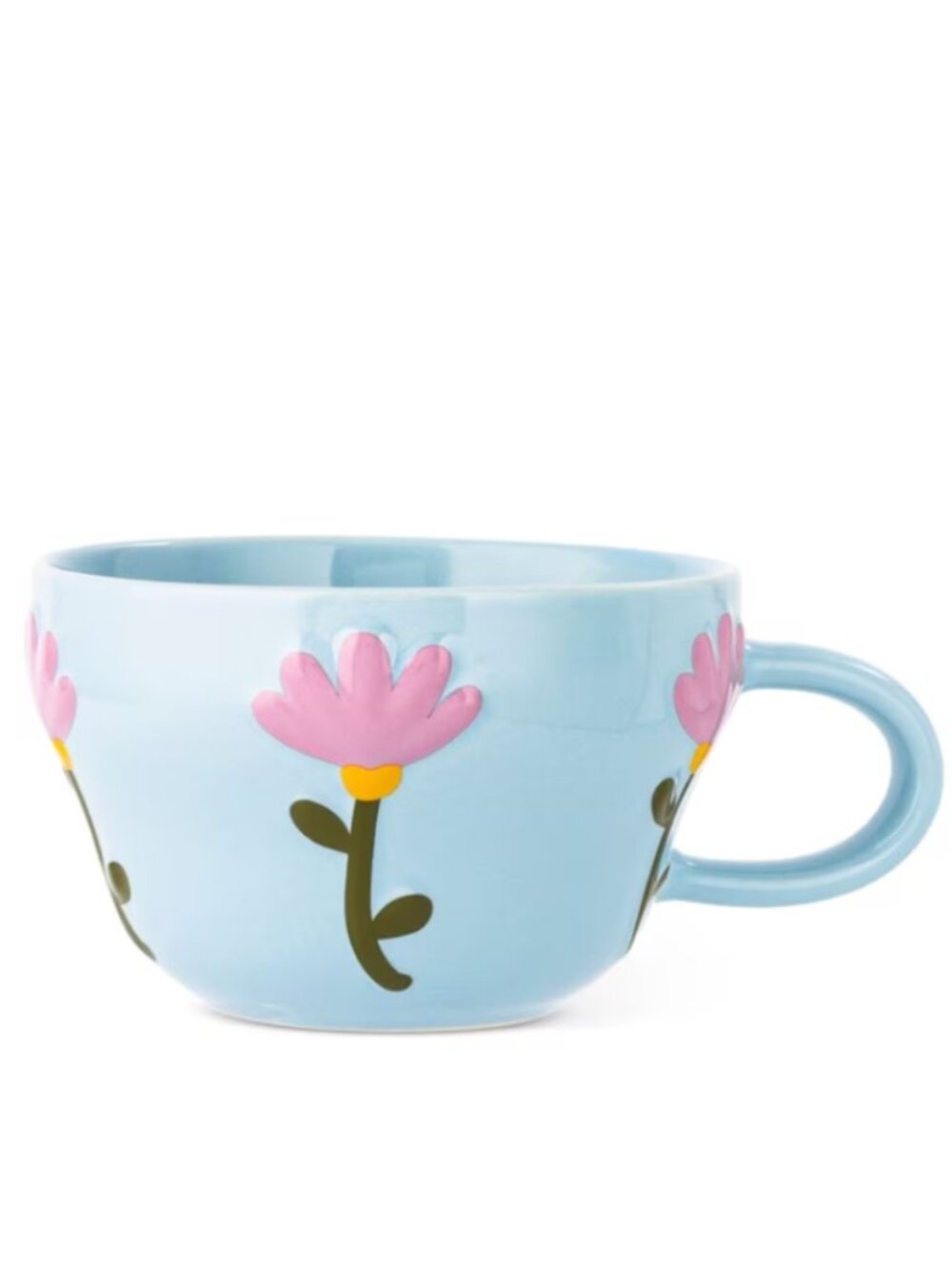Blue and Pink Flowers Mug Cup